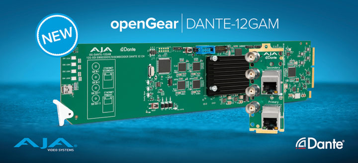 AJA Unveils World’s First 12G-SDI to Dante Audio Bridge